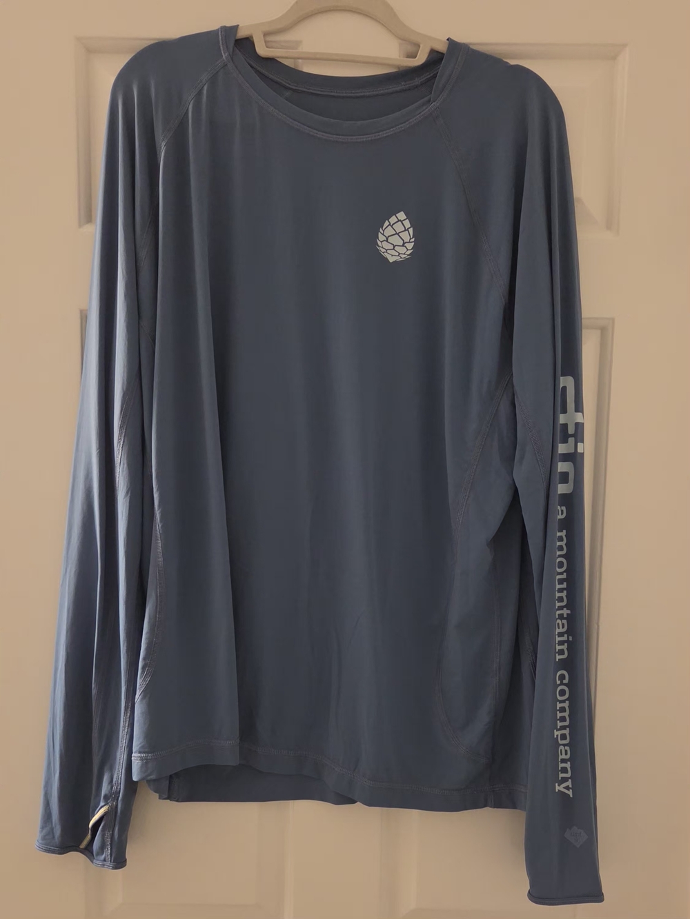 Stio Hylas Crew LS Sun Shirt Men's 2XL Hot Spring Blue UPF 50+ Hiking Fishing